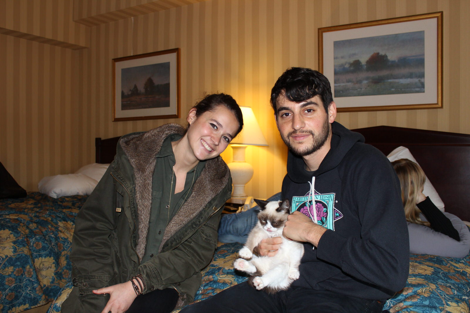 Grumpy Cat with Juliette Eisner and Danilo Parra from Vice Media