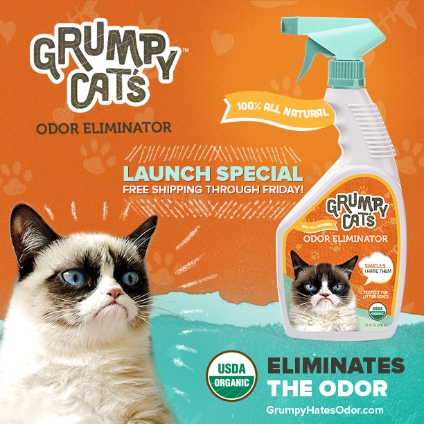 Grumpy Cat Has An Odor Eliminator